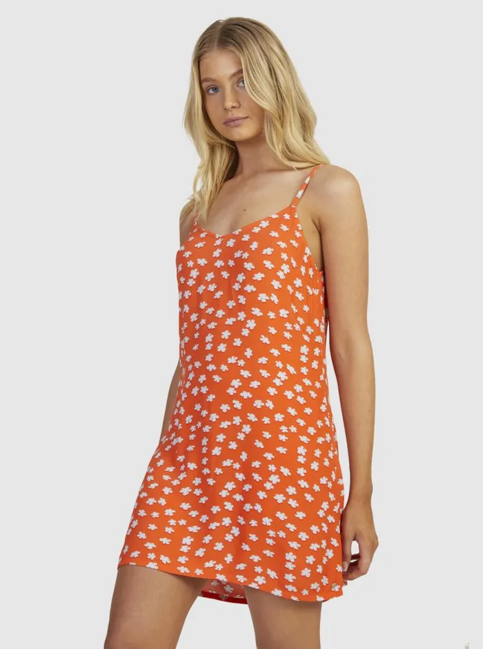 Roxy Dresses Shine A Light Slip Dress Tiger Lily Flower Rain 8211 Women