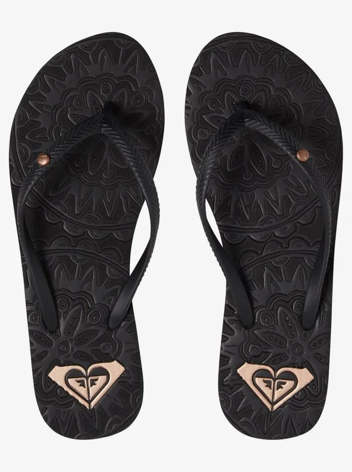 Roxy Flip Flops Antilles Sandals Black 3 8211 Women