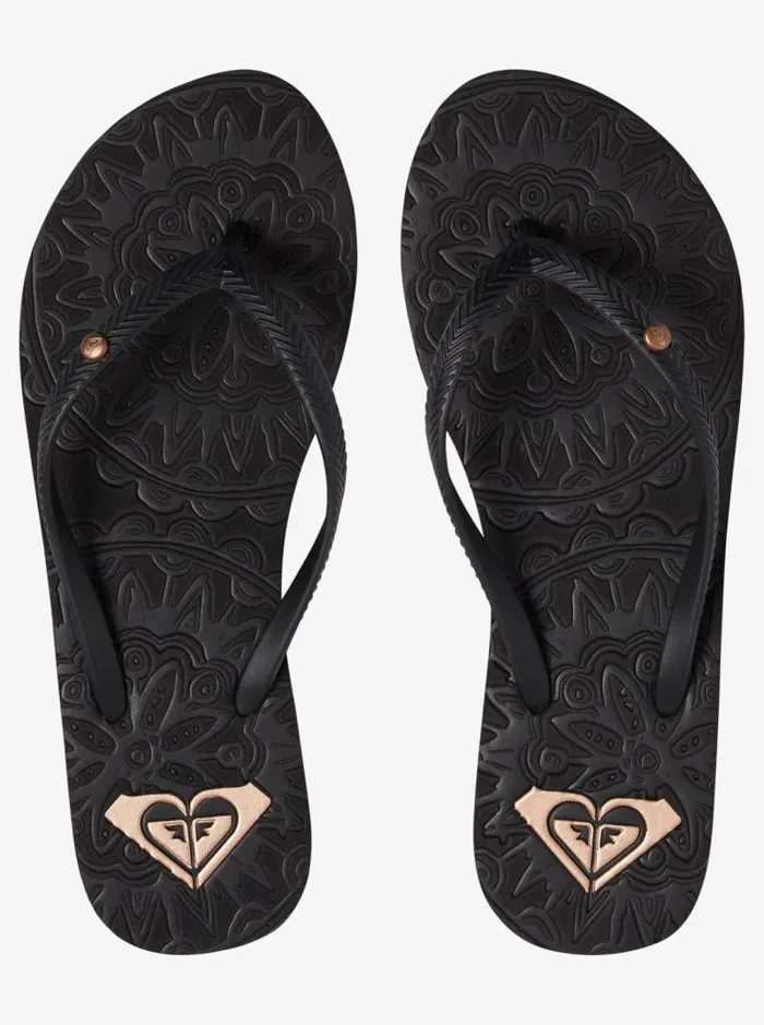 Roxy Flip Flops Antilles Sandals Black 3 8211 Women