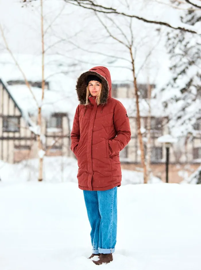 Roxy Jackets Ellie Warmlink Winter Jacket With Heating Panel Smoked Paprika 8211 Women
