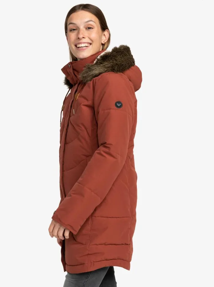Roxy Jackets Ellie Warmlink Winter Jacket With Heating Panel Smoked Paprika 8211 Women