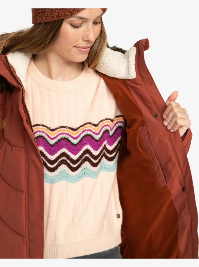 Roxy Jackets Ellie Warmlink Winter Jacket With Heating Panel Smoked Paprika 8211 Women
