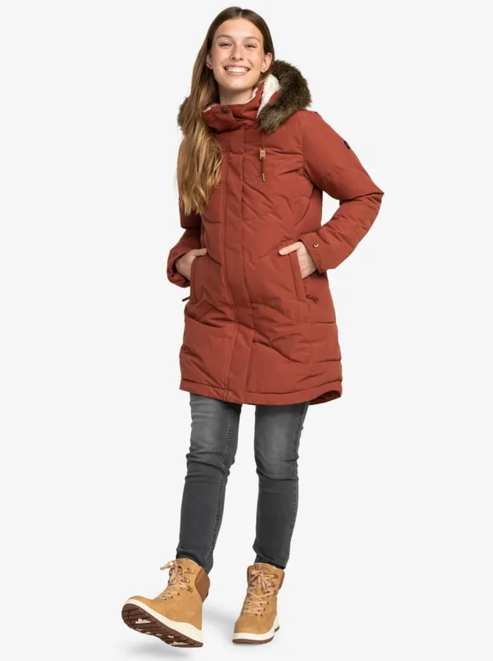 Roxy Jackets Ellie Warmlink Winter Jacket With Heating Panel Smoked Paprika 8211 Women