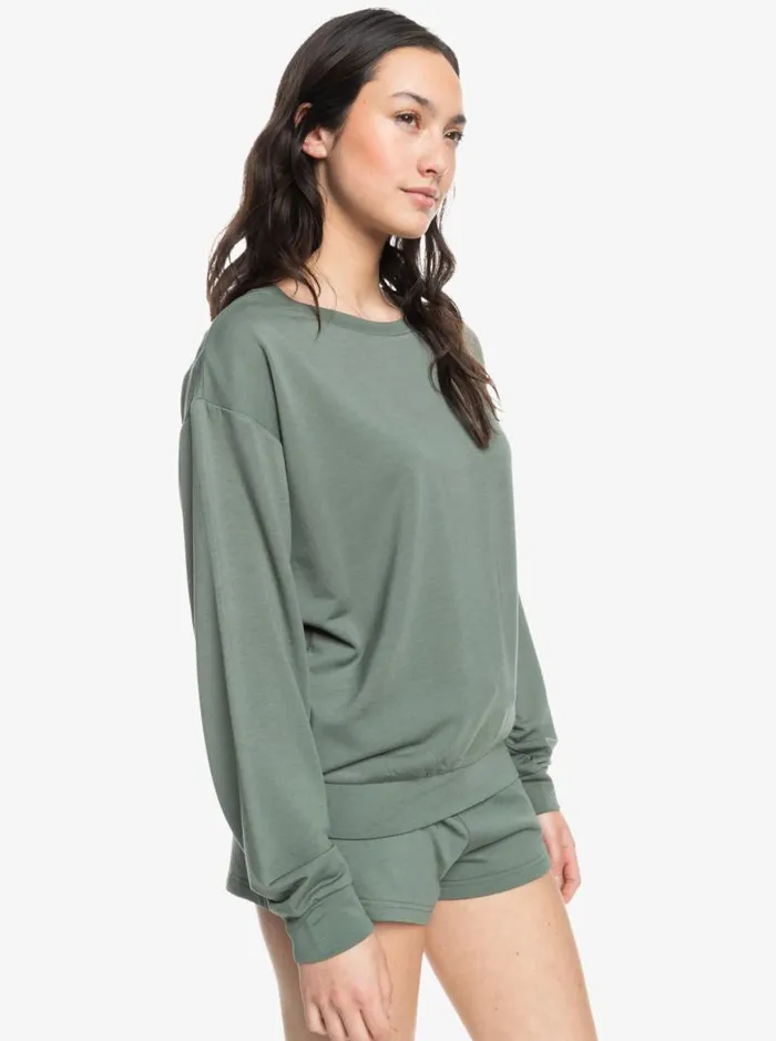 Roxy Jackets Surfing By Moonlight B Cozy Lounge Top Agave Green 8211 Women