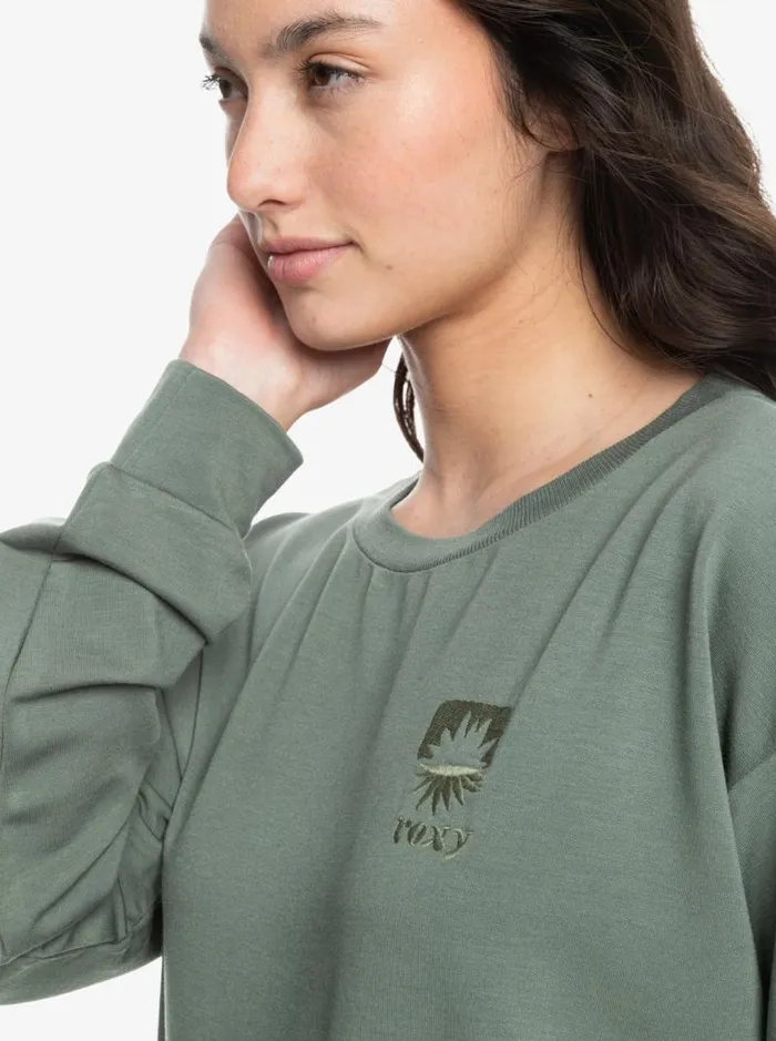 Roxy Jackets Surfing By Moonlight B Cozy Lounge Top Agave Green 8211 Women