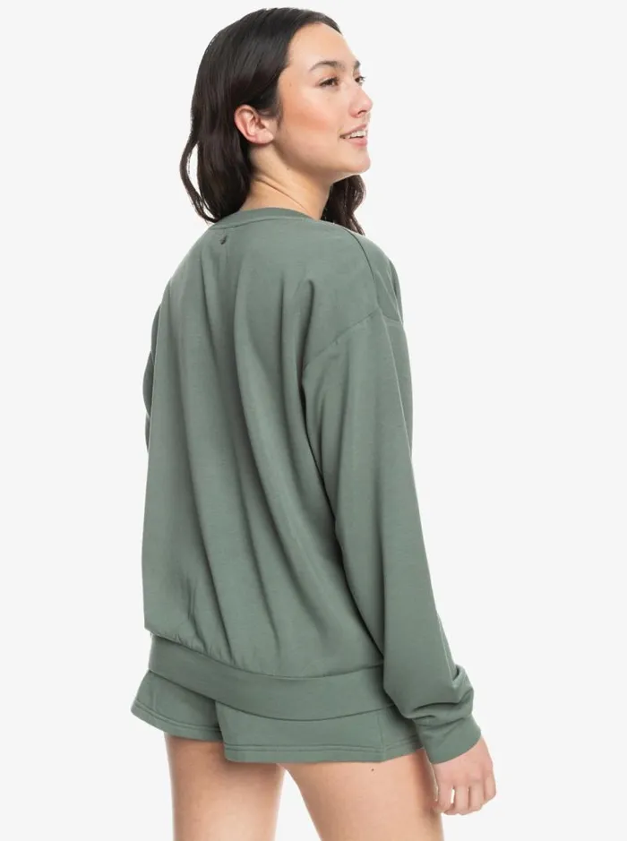 Roxy Jackets Surfing By Moonlight B Cozy Lounge Top Agave Green 8211 Women