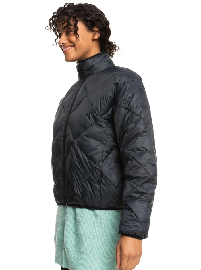 Roxy Jackets Wind Swept Lightweight Padded Packable Jacket Anthracite 8211 Women