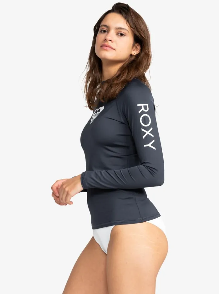 Roxy Rashguards Whole Hearted Long Sleeve UPF 50 Rashguard Mood Indigo 8211 Women Roxy Rashguards Whole Hearted Long Sleeve UPF 50 Rashguard Mood Indigo 8211 Women