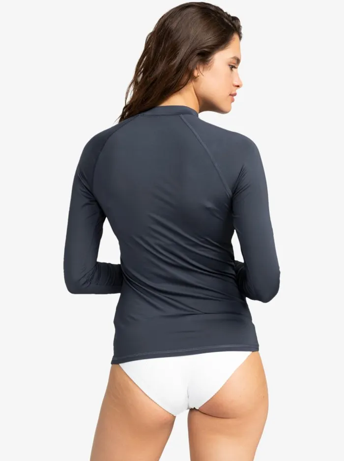 Roxy Rashguards Whole Hearted Long Sleeve UPF 50 Rashguard Mood Indigo 8211 Women Roxy Rashguards Whole Hearted Long Sleeve UPF 50 Rashguard Mood Indigo 8211 Women