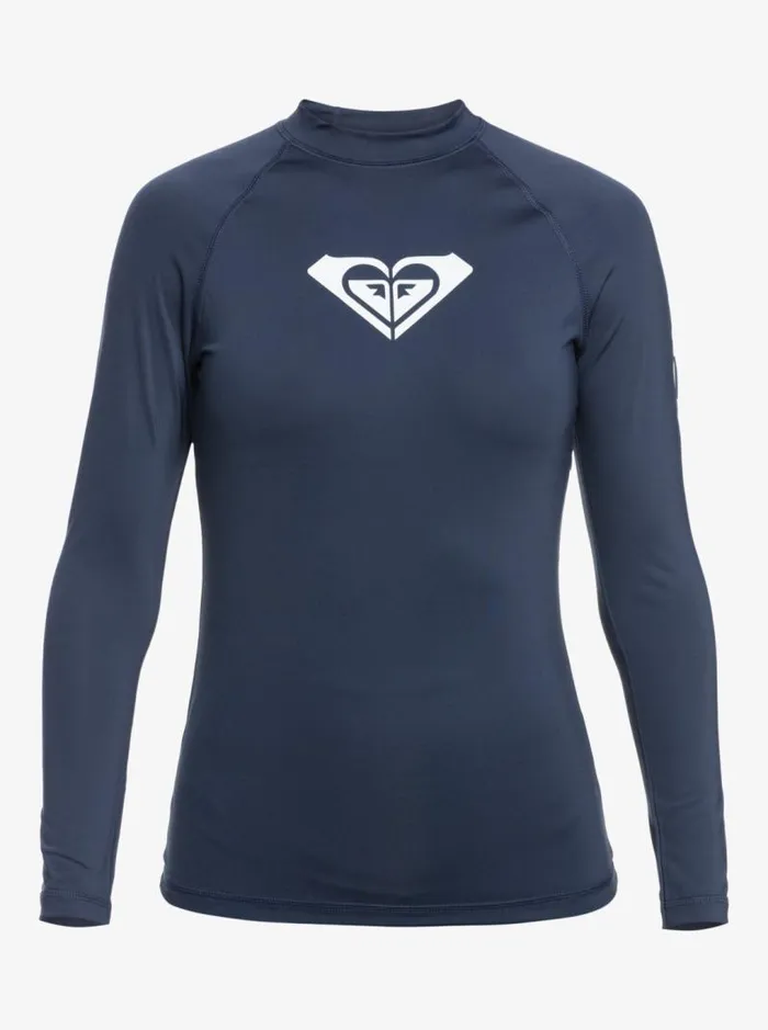 Roxy Rashguards Whole Hearted Long Sleeve UPF 50 Rashguard Mood Indigo 8211 Women Roxy Rashguards Whole Hearted Long Sleeve UPF 50 Rashguard Mood Indigo 8211 Women