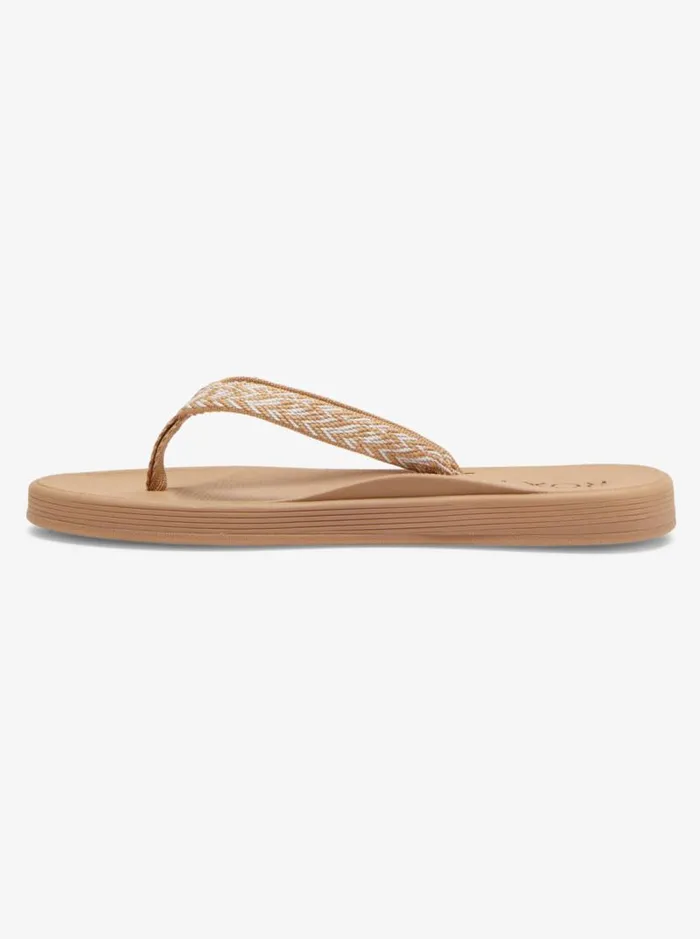 Roxy Sandals Clemente FlipFlops Natural 8211 Women Roxy Sandals Clemente FlipFlops Natural 8211 Women