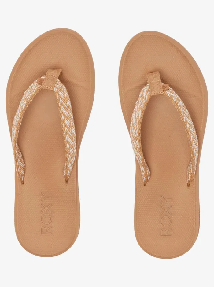 Roxy Sandals Clemente FlipFlops Natural 8211 Women Roxy Sandals Clemente FlipFlops Natural 8211 Women