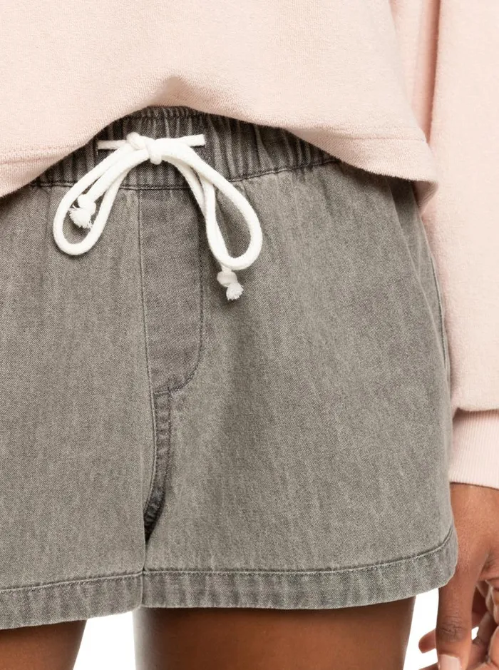 Roxy Shorts New Impossible Denim Shorts Light Grey 8211 Women Roxy Shorts New Impossible Denim Shorts Light Grey 8211 Women