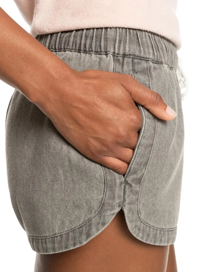 Roxy Shorts New Impossible Denim Shorts Light Grey 8211 Women Roxy Shorts New Impossible Denim Shorts Light Grey 8211 Women