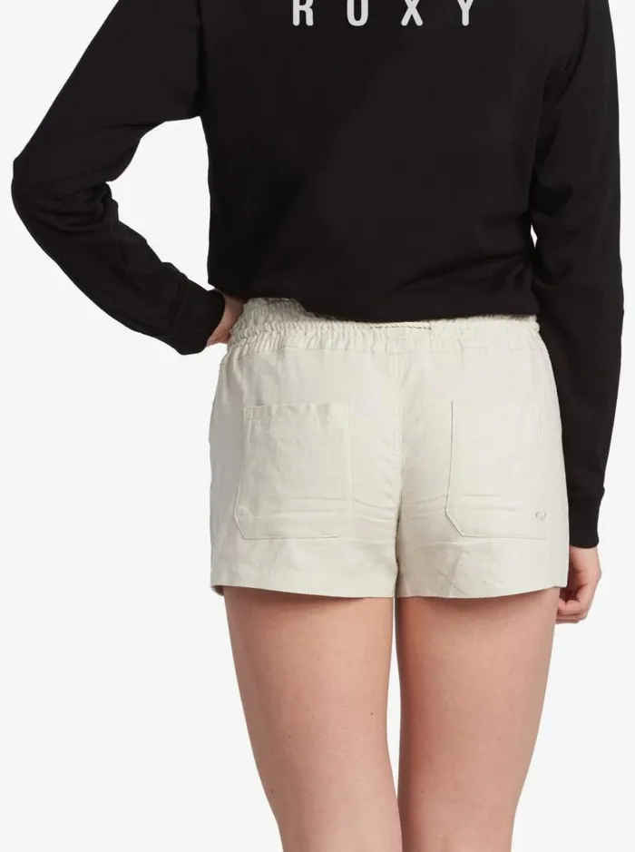 Roxy Shorts Oceanside Elasticized Shorts Stone 8211 Women Roxy Shorts Oceanside Elasticized Shorts Stone 8211 Women
