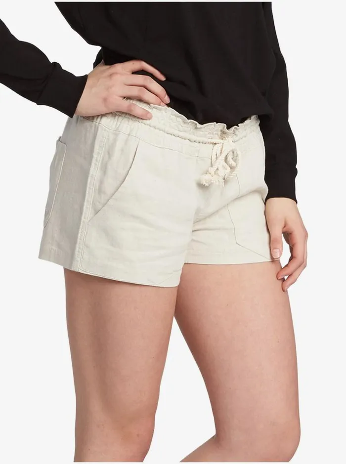 Roxy Shorts Oceanside Elasticized Shorts Stone 8211 Women Roxy Shorts Oceanside Elasticized Shorts Stone 8211 Women