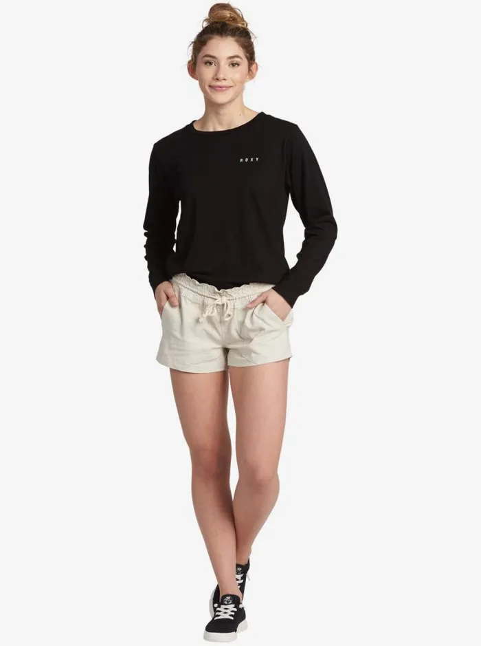 Roxy Shorts Oceanside Elasticized Shorts Stone 8211 Women Roxy Shorts Oceanside Elasticized Shorts Stone 8211 Women