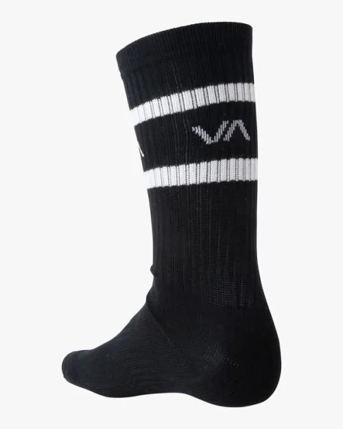 Rvca 2 Pack Striped Crew Socks Black SportMen Other Accessories