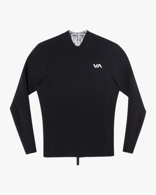 Rvca 2mm Balance Back Zip Wetsuit Jacket Black Surf Neoprene Tops