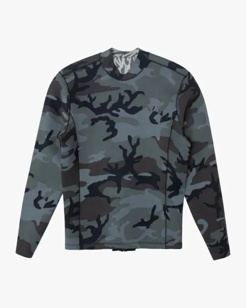 Rvca 2mm Balance Back Zip Wetsuit Jacket Camo Surf Neoprene Tops
