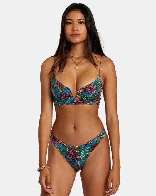 Rvca Ander VWire Crop Bikini Top Multi Women Bikini Tops