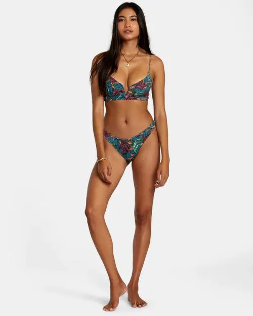 Rvca Ander VWire Crop Bikini Top Multi Women Bikini Tops