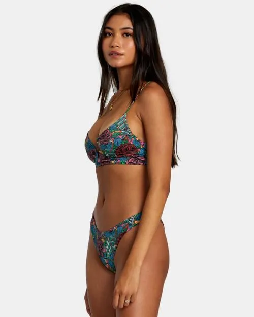 Rvca Ander VWire Crop Bikini Top Multi Women Bikini Tops