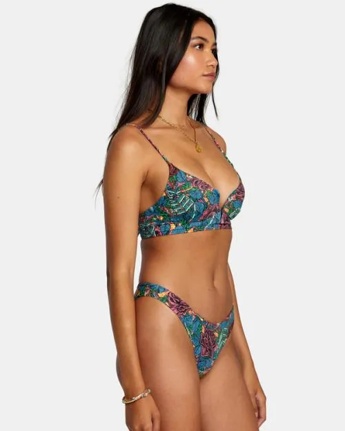 Rvca Ander VWire Crop Bikini Top Multi Women Bikini Tops