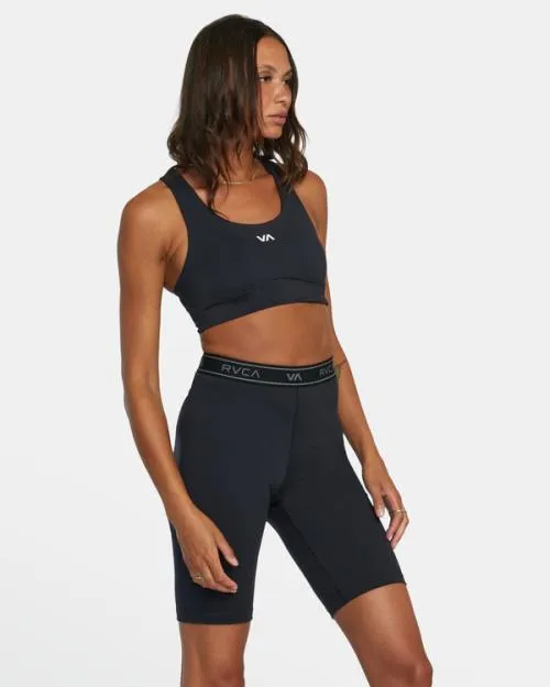 Rvca Base Biker Shorts 105034 Black SportWomen Athletic Shorts
