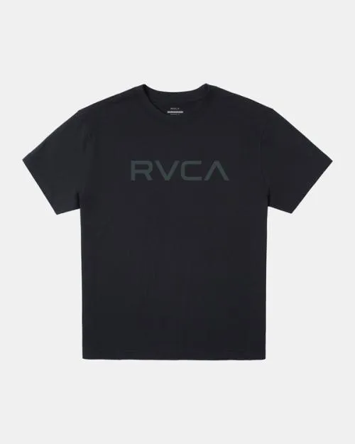 Rvca Big Embossed TShirt Black Men Short Sleeves