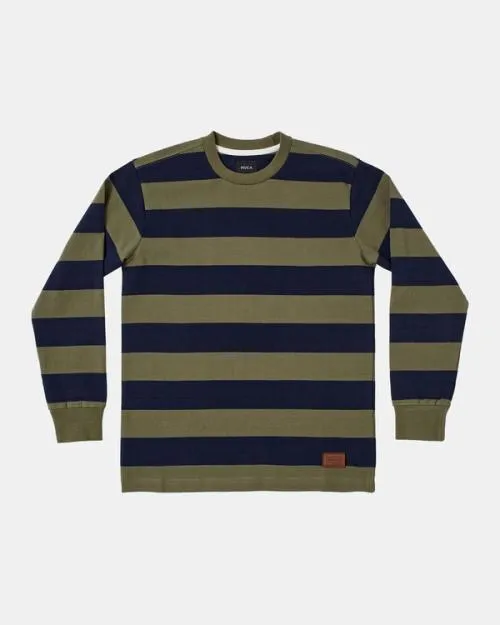 Rvca Boy039s Chainmail Long Sleeve Top Indigo Boys Tees and Tanks