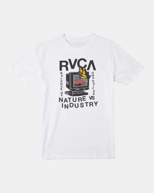Rvca Boy039s Dial Up TShirt White Boys Tees and Tanks