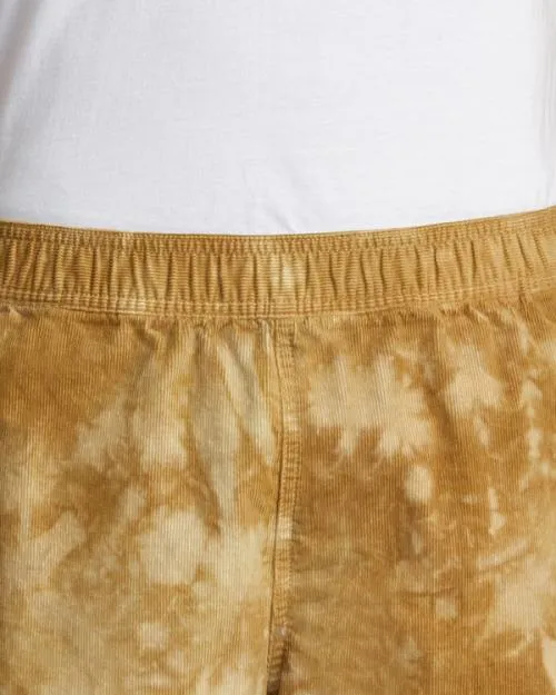 Rvca Civic Bleached 18034 Elastic Shorts Butterscotch Men Shorts and Hybrids
