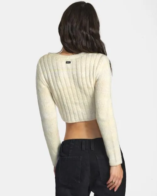 Rvca Destiny Sweater Latte Women Sweaters