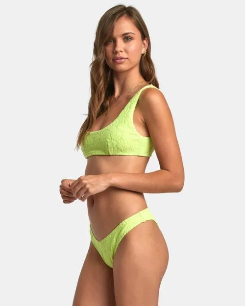 Rvca Dolly Medium Bikini Bottoms Daiquiri Green Women Bikini Bottoms