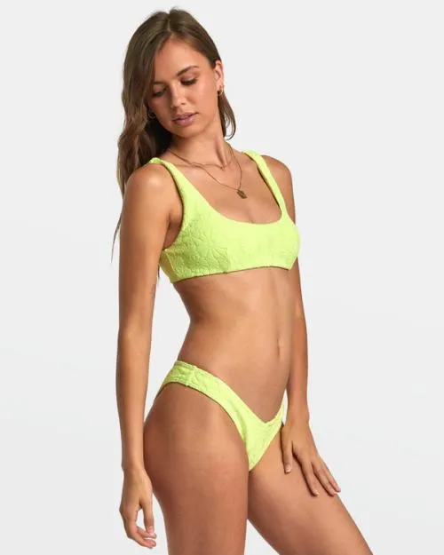Rvca Dolly Medium Bikini Bottoms Daiquiri Green Women Bikini Bottoms
