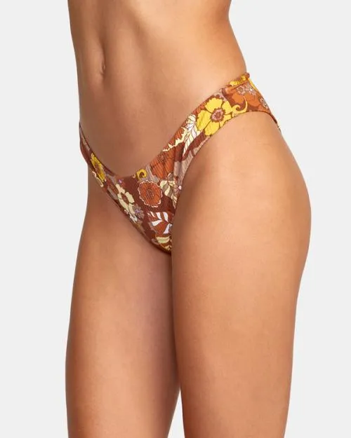 Rvca Earth Bloom Cheeky Bikini Bottoms Multi Women Bikini Bottoms