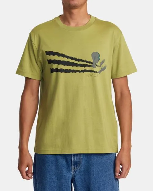 Rvca Ed Templeton Trip Out Tee Avocado Men Short Sleeves