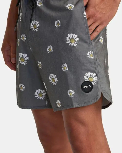Rvca Freeport Boardshorts 16034 Black Floral Men Boardshorts