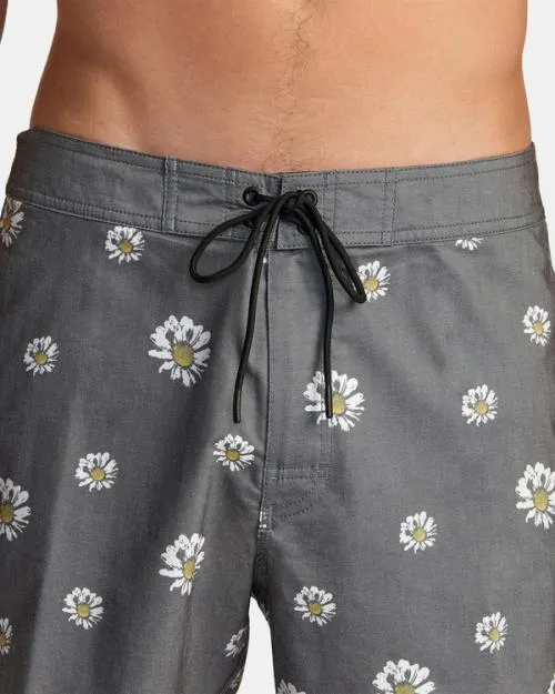 Rvca Freeport Boardshorts 16034 Black Floral Men Boardshorts