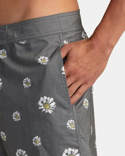 Rvca Freeport Boardshorts 16034 Black Floral Men Boardshorts
