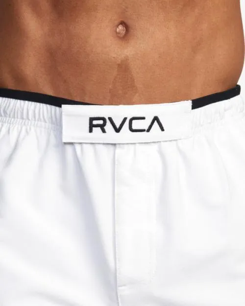 Rvca Grappler Elastic Waist Walkshorts 17034 White Men Athletic Shorts