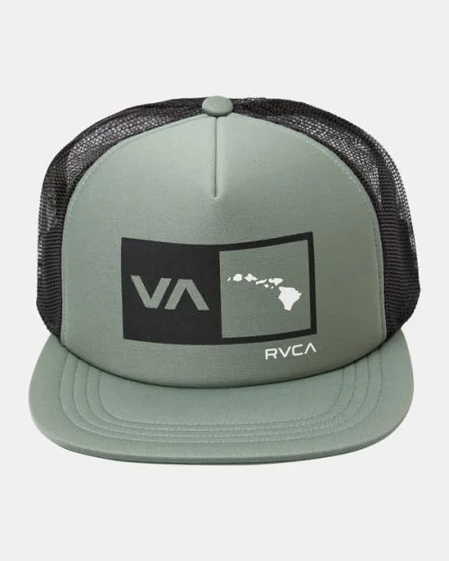 Rvca ISLAND BALANCE FOAM TRUCKER Jade Men Hats and Beanies Rvca ISLAND BALANCE FOAM TRUCKER Jade Men Hats and Beanies