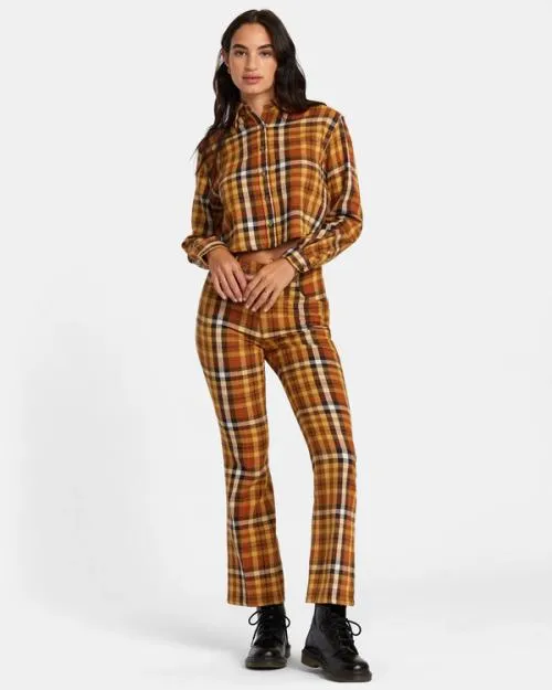 Rvca Kennedy Cropped Pants Latte Women Pants