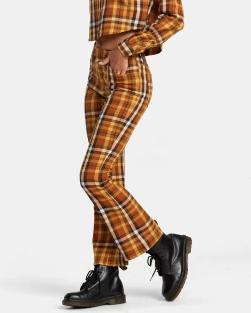 Rvca Kennedy Cropped Pants Latte Women Pants