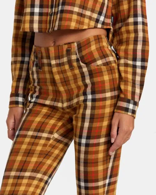 Rvca Kennedy Cropped Pants Latte Women Pants