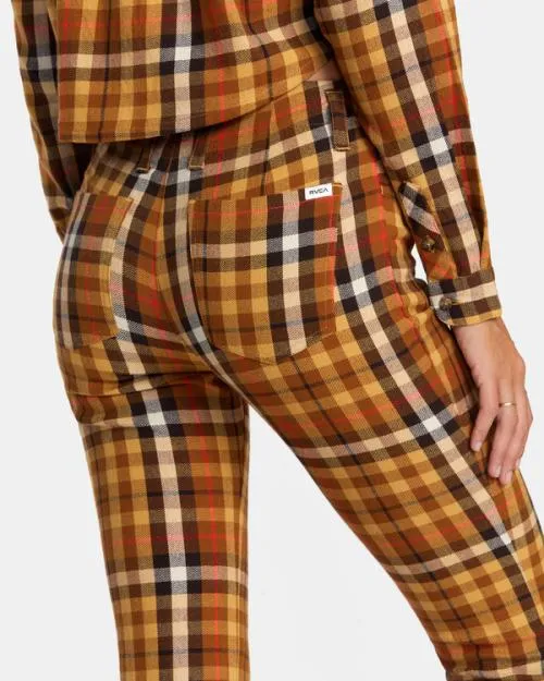 Rvca Kennedy Cropped Pants Latte Women Pants