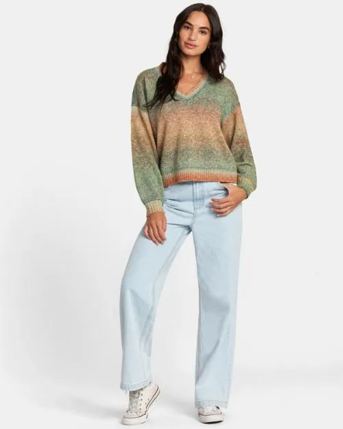 Rvca Long Distance Sweater Multi Women Sweaters
