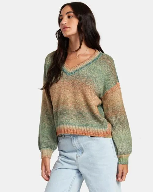 Rvca Long Distance Sweater Multi Women Sweaters