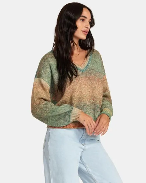 Rvca Long Distance Sweater Multi Women Sweaters